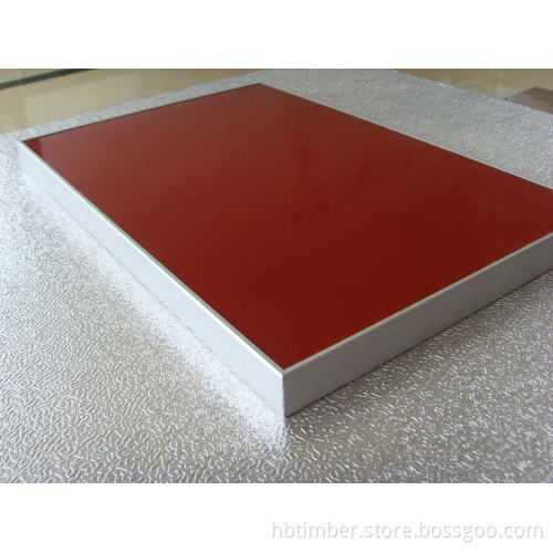 18mm brown melamine laminated uv coated madf board fiberboard for furniture construction.